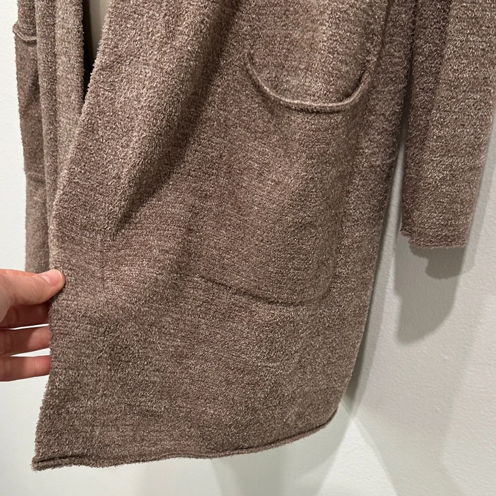 Barefoot Dreams CozyChic Lite  Brown Long Cardigan - Picture 7 of 13